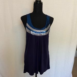 GC Navy top with embellished neckline